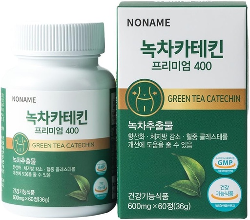 [BRSRAHT4B4OR6YL5] Noname Green Tea Catechin 400mg - Suplemento de suporte antioxidante para Imune e Metabolismo Boost, 60 Cápsulas Veggie - Não OGM, Vegan, Made in Korea