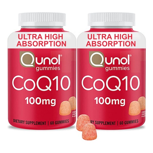 [BRSW2Y35CUNBOEY4] Qunol CoQ10 Gummies, CoQ10 100mg, Delicious Gummy Supplements, Helps Support Heart Health, Vegan, Gluten Free, Ultra High Absorption, 2 Month Supply (60 Count, Pack of 2)