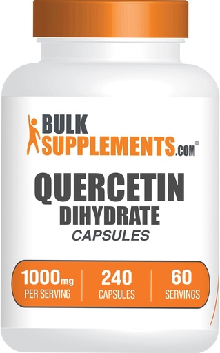 [BRSROGI6BYAWA3DP] BulkSupplements.com Capsules dihydratées Quercetin - Suppléments Quercetin, Supplément antioxydants - 4 Capsules par portion, 240 Nombre (paquet de 1)