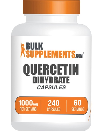 [BRSROGI6BYAWA3DP] BulkSupplements.com Quercetin Dihydrate Capsules - Quercetin Supplements, Antioxidants Supplement - 4 Capsules per Serving, 240 Count (Pack of 1)