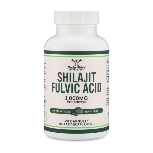 [BRSRMZICAUPWKF3B] Shilajit Pure Himalayan Capsules (20% Fulvic Acid Supplement) 1,000mg of Authentic Shilajit Extract per Serving, 120 Count (High in Trace Minerals, No Fillers) by Double Wood