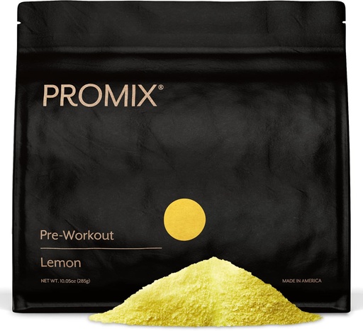 [BRSWKHDRCNYAG2IU] Promix Pre-Workout Powder, Lemon - Maximize Focus & Performance - Helps Muscle Gain, Endurance & Enhanced Energy - Vitamin B12, Caffeine, Beta-Alanine & L-Tyrsosine - Gluten & Dairy-Free