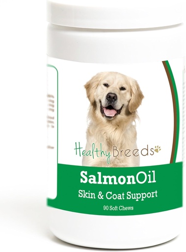 [BRSWGEICCIJRUCDF] Healthy Breeds Golden Retriever Salmon Oil Soft Chews 90 Count