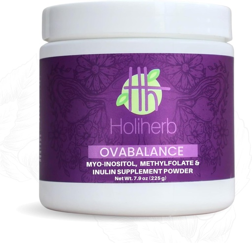 [BRSROFL2DJ7BMCDD] Holiherb Myo Inositol + Suplemento de metilfolato para as mulheres Suplementos de fertilidade para o equilíbrio hormonal e apoio à saúde ovariana   , 4g de Myo Inositol por serviço ,