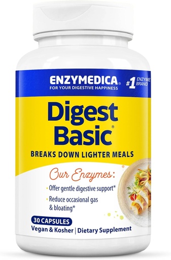 [BRSWIZA5AEAAA3D2] Enzymedica - Digest Basic, Essential Full Spectrum Digestive Enzymes, 30 Count