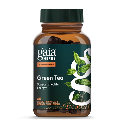 [BRSWIYL7C4ARSGAV] Gaia Herbs Green Tea - Helps Maintain Healthy Energy Levels* - with Green Tea Leaf & Extract - 60 Vegan Liquid Phyto-Caps (30 Servings)