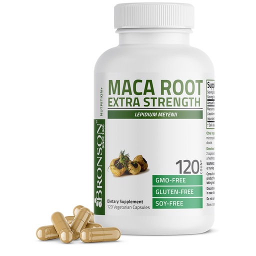 [BRSRMY32CQIG2CIY] Bronson Maca Root Extra Lepidium Meyenii, Non-GMO, 120 Vegetarian Capsules
