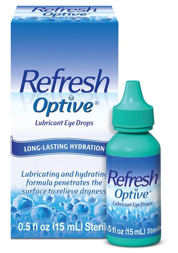 [BRSWIY35DENWMFTA] REFRESH OPTIVE Lubricant Eye Drops Artificial Tears, 0.5 fl oz (15 mL)