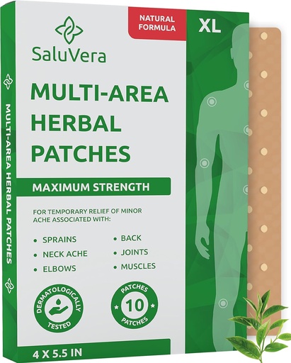 [BRSROGQFAECQICLO] Extra Large Patch Maximum Strength - Patch – Back Patches - Muscle and Joint Heat Patches - 10 Hot Patches (XL)