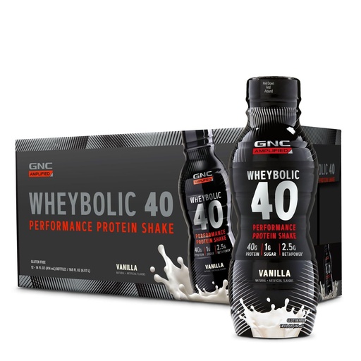 [BRSWG2YZOYMGMYDO] GNC AMP Wheybolic 40 - Vanilla - 14oz. (12 Bottles)