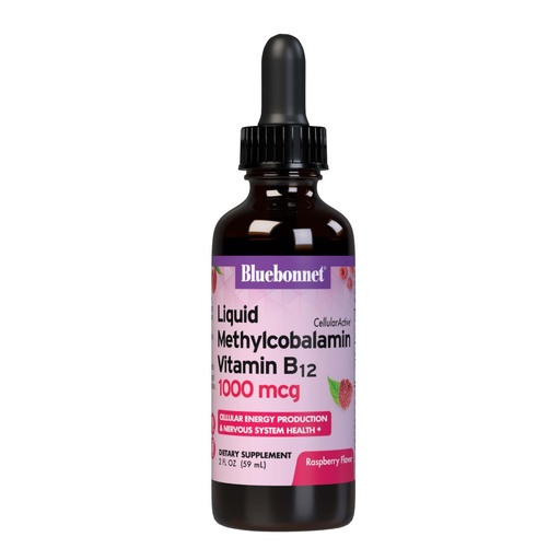 [BRSWIHTQBIEAODDC] Bluebonnet Nutrition Liquid Cellular Active Methycobalamin Vitamin B12, 1000 mcg, For Cellular Energy Production and Nervous System Health, Soy-Free, Gluten-Free, Dairy-Free, Vegan, 2OZ, 59 Serving