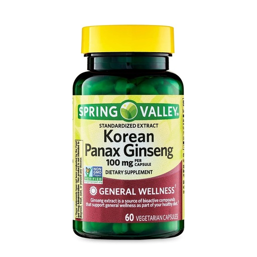[BRSROZAQPNYR42YZ] Convergence Korean Panax Ginseng Vegetarian Capsules, 100 mg, 60 Count