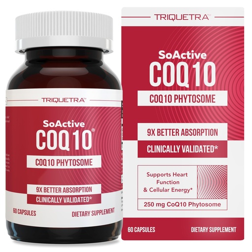[BRSW2CYCA55R4GTD] SoActive CoQ10® 250 mg: CoQ10 Phytosome with up to 9X Higher Absorption - Proven Cellular Delivery - Supports Cellular Energy Production (60 Capsules)