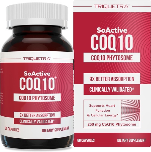 [BRSW2CYCA55R4GTD] SoActive CoQ10® 250 mg: Fitooma CoQ10 con hasta 9X Absorción Superior - Entrega Celular Provenida - Soportes Producción Celular de Energía (60 cápsulas)