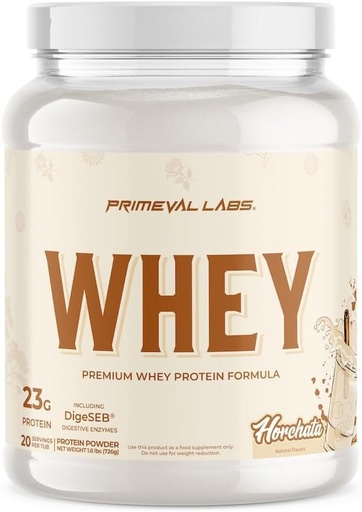 [BRSROGQHOF5AEELO] Primeval Labs Pure Whey Protein Concentrate | Muscle Growth & Recovery | Easy to Mix Formula | Horchata | 20 Servings