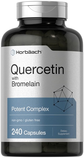 [BRSWGH3QOZYRSE3D] Horbäach Quercetin with Bromelain Supplement | 240 Capsules | Non-GMO and Gluten Free