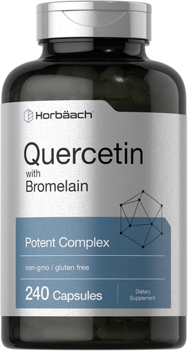 [BRSWGH3QOZYRSE3D] Horbäach Quercetin with Bromelain Supplement | 240 Capsules | Non-GMO ve Gluten Free