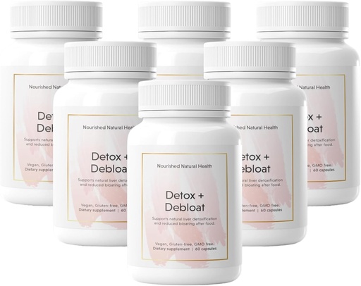 [BRSRAZITCMIQKGQZ] Nourished Natural Health Detox + Debloat - Milk Thistle & Dandelion Root Vegan Supplement for Women - Bloating Relief & Digestion Support - 360 Capsules