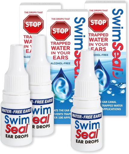 [BRSWYZQTCF5BUCI7] SwimmSealTM Pro 3-Pack All Natural Swimer's Ear Drops for Daily Use Вместо алкохол Капки или тапи за уши. Решението за ушите си за всяка водна експозиция за всички възрасти.