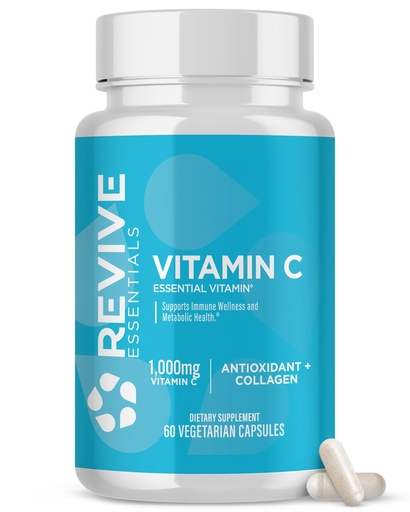 [BRSW22YLC4GRM3A4] Revive MD Vitamin C Capsules, 1000mg - High-Potency VIT C Ascorbic Acid Dietary Supplement for Immune Support & Antioxidant Health - No Fillers & Non-GMO (200 Vegetarian Capsules, 30 Servings)