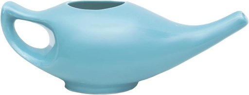 [BRSWGBDYBYFG23TD] Ceramic Neti Pot for Nasal ניקויsing | טיפול טבעי בזיהום Sinus; כולל 10 Sachet Neti Salt | 225 Ml
