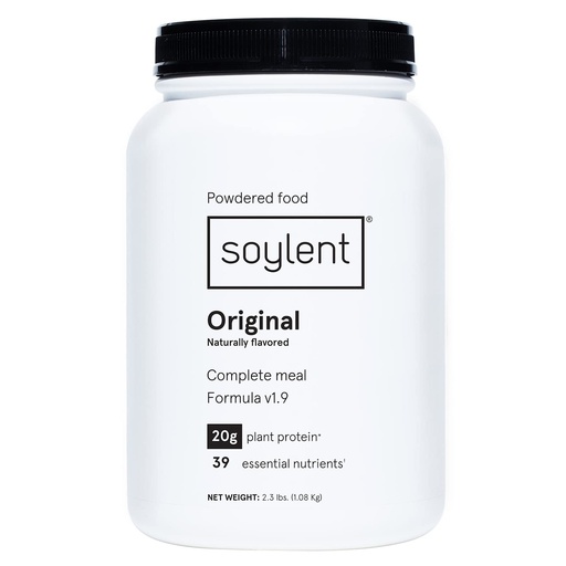 [BRSWGYYPO4JWK33Z] Soylent Complete Nutrition Gluten-Free Vegan Protein Meal Replacement Powder, Original, 36.8 Oz