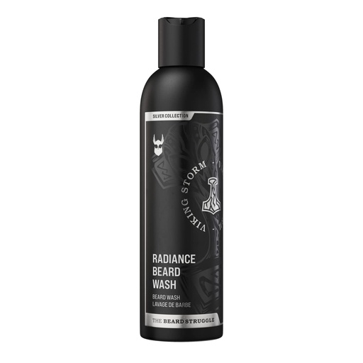 [BRSWGBL7PN7WEGYZ] The Beard Struggle Radiance Beard Wash - Deep Clean & Hydrated Beard Care - Viking Beard Shampoo for Men (8 Fl oz) - Silver Collection- Gold Collection - Platinum Collection