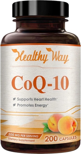 [BRSWGYIBBN5RSD3A] Coenzyme Q10 200mg CoQ10 supplement -Once Daily CoQ10 200mg Powder Capsules for Heart Health, Antioxidant " Energy Support -Non-GMO, Quick Absorption Ubiquinone Q10 Coenzyme (Single)