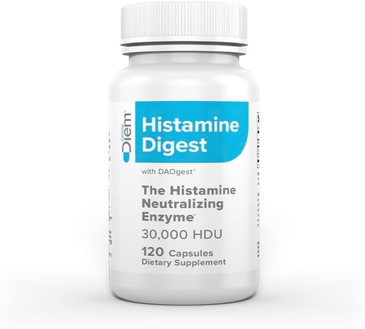 [BRSW2HANCQIR4H32] Omne Diem Histamine Digest DAO 30,000 HDU - 120 Cápsulas - Histamine Neutralizing Enzyme - Alivio la Intolerancia Histamínica con Diamine Oxidase