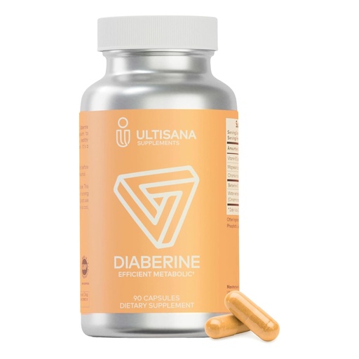 [BRSRAAYCOV7WOH3P] Diaberine Berberine HCL 500mg with Vitamin B12, Magnesium & Chromium| Supports Heart & Immunity | Metabolism & Energy Support Supplement | Metabolic Wellness, Vegan & Non-GMO - 90 Capsules