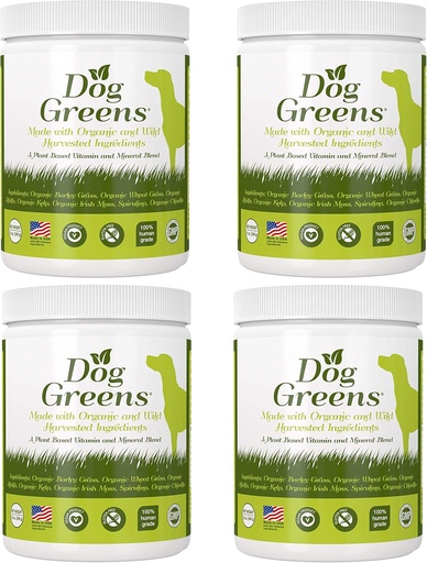 [BRSWGAAFB56WMD36] Suplemento orgânico baseado em plantas para a pele, casaco, Digestivo & Saúde Imune em cães (12 onças); Natural, Holistic e Vet aprovado, Adicionar à comida para cães, Comida para cães caseiros, Raw Dog Food, Vegan, 4 Pack