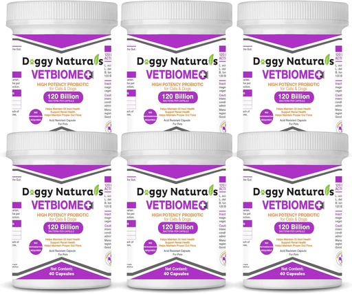 [BRSRMAD6CIPAM3LA] Vetbiome Plus High Potency Probiotics for Pets (240 Capsules) Made in U.S.A - NO Refrigeration Required !!
