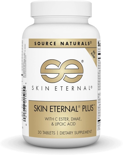 [BRSWIYQCPIEBE33G] Source Naturals Skin Eternal Plus, with C Ester, DMAE, & Lipoic Acid - 30 Tablets