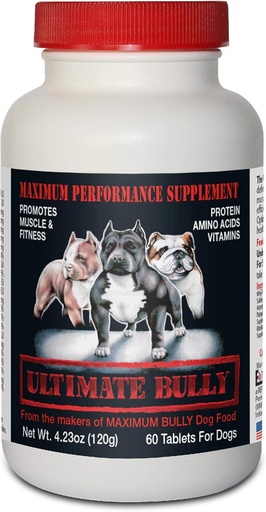 [BRSWGFITDJ7R4A3V] Ultimate Bully - Maximale prestaties Canine Supplement, 60 tabletten, Made in The USA