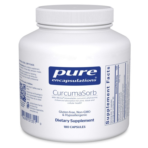 [BRSWIZQAPJYWKD3I] Pure Encapsulations CurcumaSorb 180's - Meriva Curcumin Phytosome - Supports Joint Health* - Gluten Free & Non-GMO - 180 Capsules