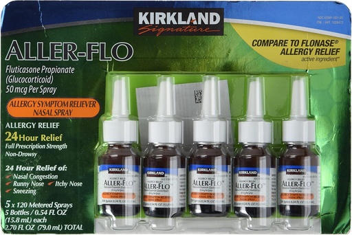 [BRSWKGT5OMDGA23E] KIRKLAND SIGNATURE Kirkland Aller-Flo Fluticasone Пропіонат (Glucorticoid), 0.54 Fl Oz. (Pack of 5)