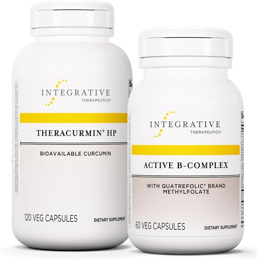 [BRSRAYI2OENGCCL2] Integrative Therapeutics Bundle with Active B-Complex, 60 Capsules & Theracurmin HP, 120 Capsules - Active B-Complex to Support Energy Metabolism* - Theracurmin That's 27x More Bioavailable*