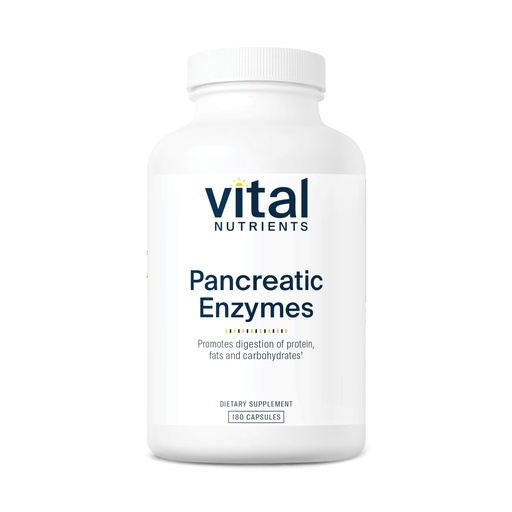 [BRSWY2QNCAMWO2AU] Vital Nutrients Pancreatic Enzymes 1000mg (Full Strength) - Pancreatin Digestion Supplement with Protease, Amylase & Lipase - Digestive Enzymes - Gluten, Dairy, and Soy Free - 180 Capsules