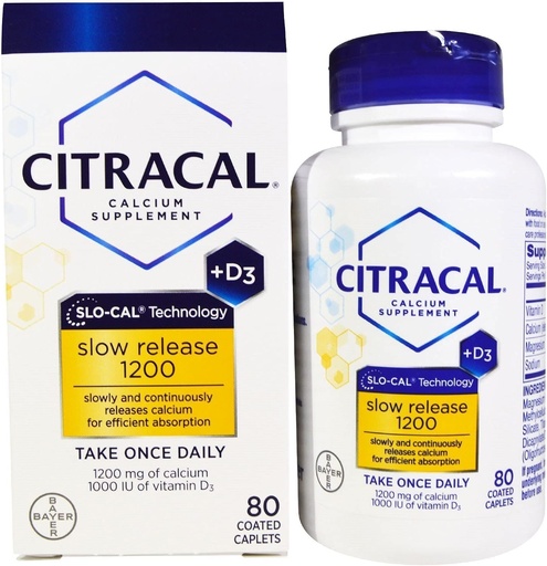 [BRSWKH3YPICQGA3Y] Citracal with Calcium D Slow Release 1200, 80-Count - Buy Packs and Save (Pack of 2)