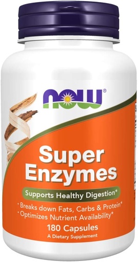 [BRSWIFI5AQBR6CI5] NOW Super Enzymes 180 Capsules