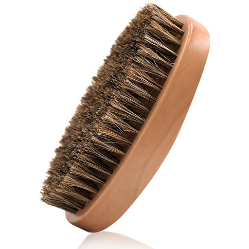 [BRSRO2Y6AADWCDLV] Boar Bristle Hair Beard Brush for Men - Small Soft Beard Brush, Pocket Travel Men's Wooden Mustache Brush
