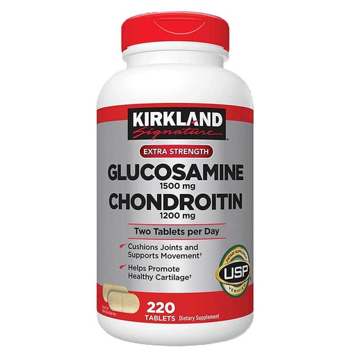 [BRSWIHDYAEFAE2LA] Kirkland Signature Glucosamine & Chondroitin, 220 Tablets (4 Pack)