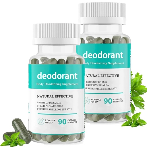[BRSRABQBPIJW2EI3] Cos desodoració suplementari, bidy Deodorar Capsules, Capsodorant Capules per a Detox, Digestion, Gut Salut, implementació de l'aparença 90 Capsule (2)