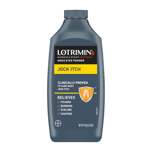 [BRSROHT6DEIBG3Y6] Lotrimin Antifungal Jock Itch Medicated Powder with Miconazole Nitrate, Jock Itch Treatment for Men, Women, and Kids Over The Age of 2, 6.25 oz Bottle