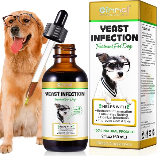[BRSRAZL2AQARGADH] Dog Yeast Infection Treatment, Natural Yeast Infection Treatment for Dogs, Supports Dog Ear Infection Treatment and Allergy Itch Relief, Reduces Inflammation,Improve Coat & Skin, Bacon Flavor, 2 Fl Oz