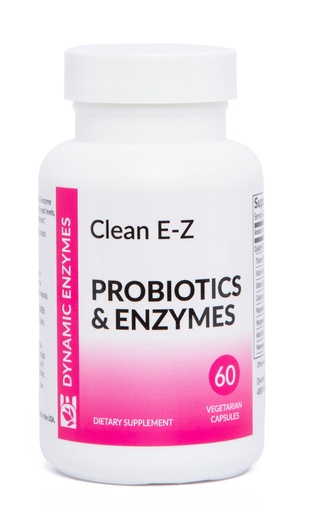 [BRSWKFT2CAMWIDDG] Clean E-Z Enzymes + Probiotics – Chitosanase Enzyme Blend with Shelf-Stable Probiotics – Supports Gut & Microbiome Balance – Empty Stomach Cleanse Support – 60 Veg Capsules
