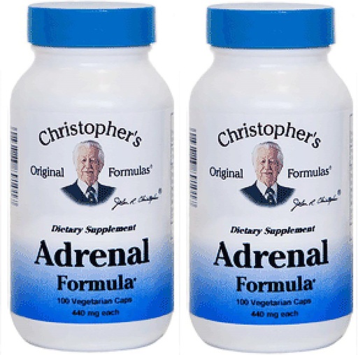 [BRSWGZANBEDQIHIU] Fórmula original de Christopher Fórmula Adrenal para soporte de estrés - Complementos de soporte de Adrenal - Gerente de cortisol natural - Pack de 2