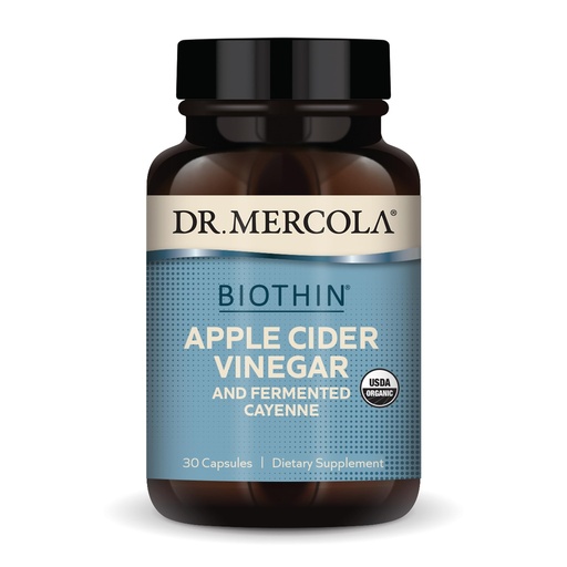 [BRSWGZIRCN4BE3L5] Dr. Mercola Biothin Organic Apple Cider Vinegar & Fermented Cayenne - Metabolic Support - Thermogenic Benefits - Vegan - Non-GMO - 30 Capsules