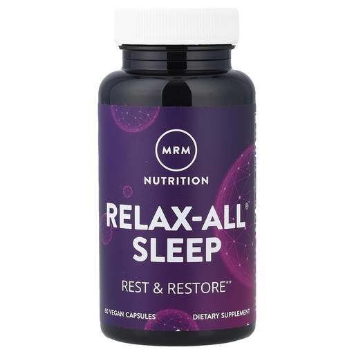 [BRSW2YANAEMWYCQU] MRM Relax-All Sleep Dietary Supplement - Natural Sleep Support with Melatonin & Ashwagandha, for Women & Men, Supports Rejuvenating Rest, Vegan, Gluten-Free - 30 Servings