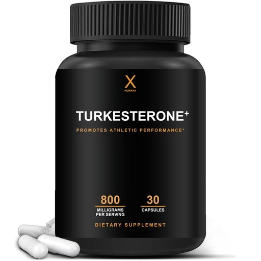 [BRSWYZL6PIMRECA4] HUMANX Turkesterone+ 800mg - USA Third Party Tested (Similar to Ecdysterone) for Muscular Development & Dynamic Athletic Performance - Natural Anabolic - Non GMO, Vegan - Turkesterone Supplement